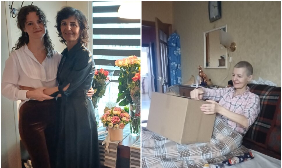 Monika su mama Lidija, vėžio diagnozę išgirdusią dukart