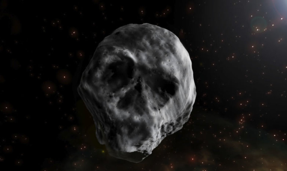 Į kaukolę panašios kometos 2015 TB145 piešinys
