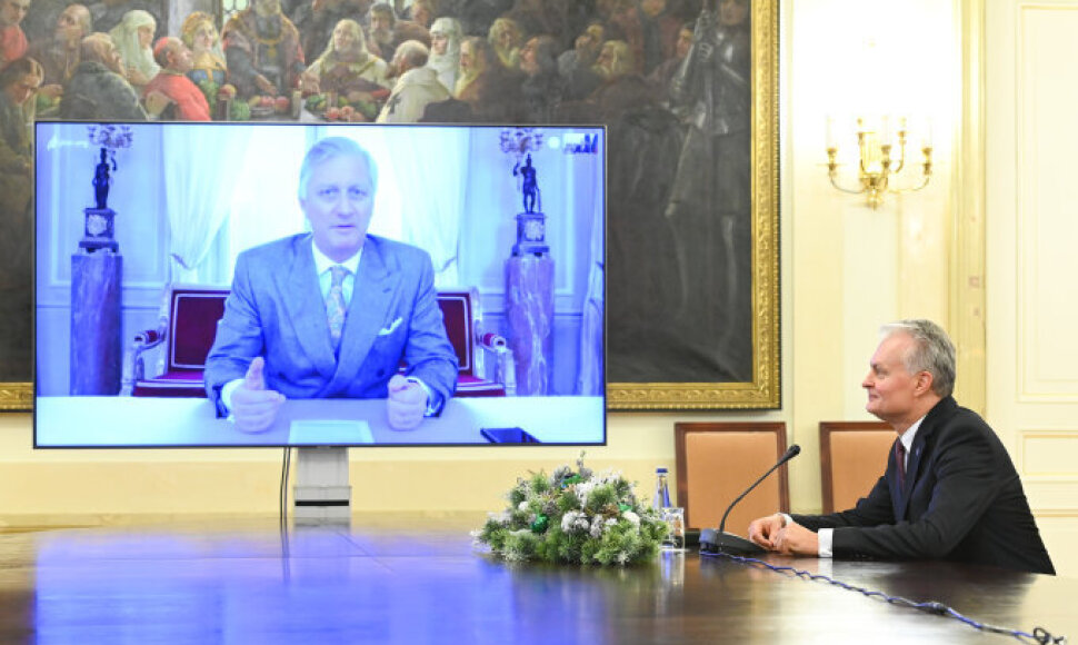 Gitanas Nausėda kalbėjo su Belgijos karaliumi Philippe'u