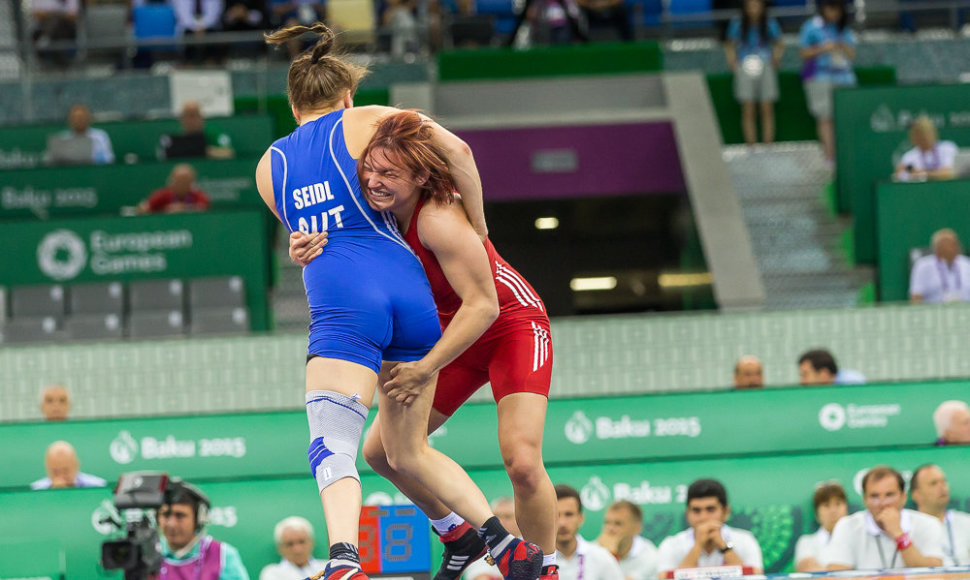 Europos žaidynių imtynių turnyre Giedrė Blekaitytė kovos dėl bronzos