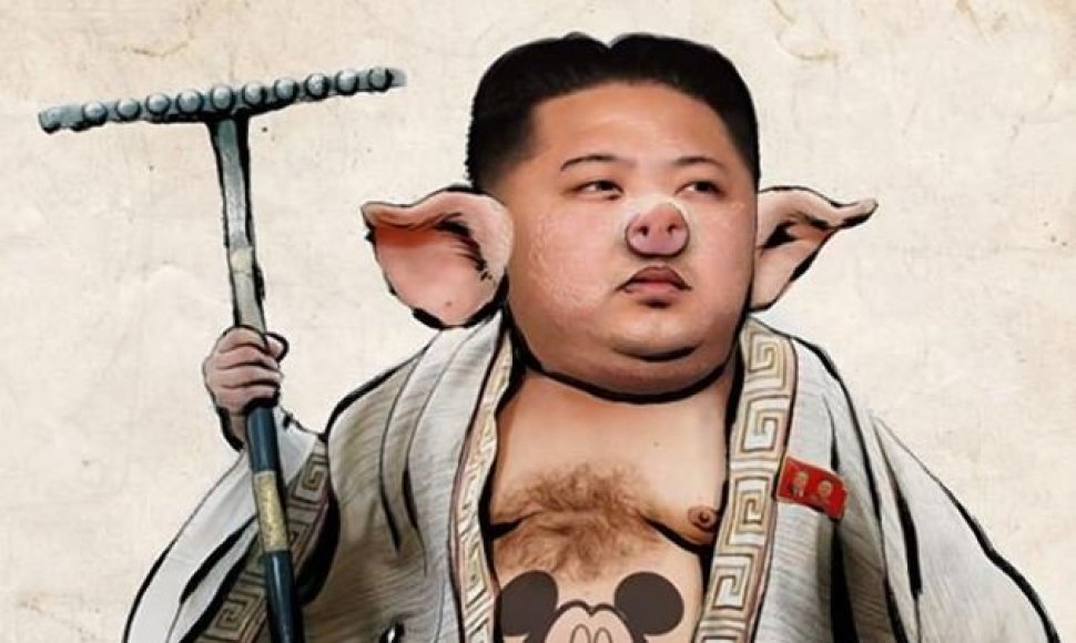 Kinai juokiasi iš Kim Jong Uno