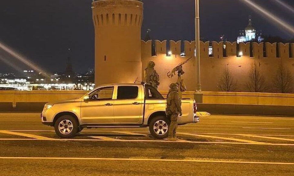 Rusijos oro gynybos pajėgos prie Kremliaus