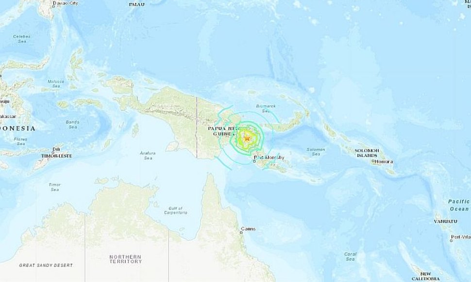 Žemės drebėjimas Papua Naujojoje Gvinėjoje