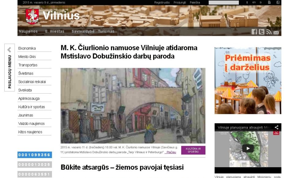 Vilniaus internetinis puslapis