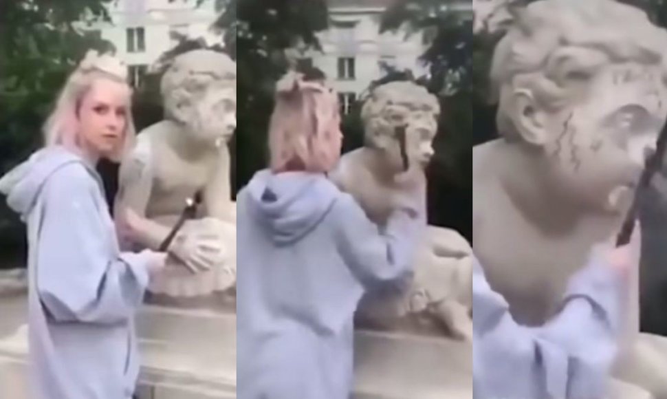 Paauglė „instagramerė“ Lenkijoje nudaužė 200 metų senumo statulos nosį