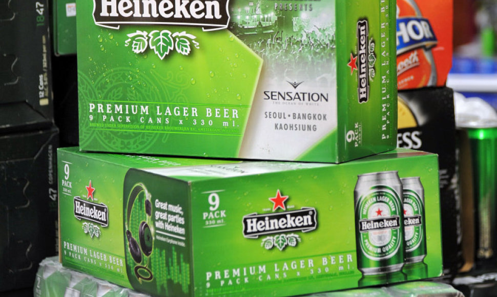„Heineken“ alaus dėžės