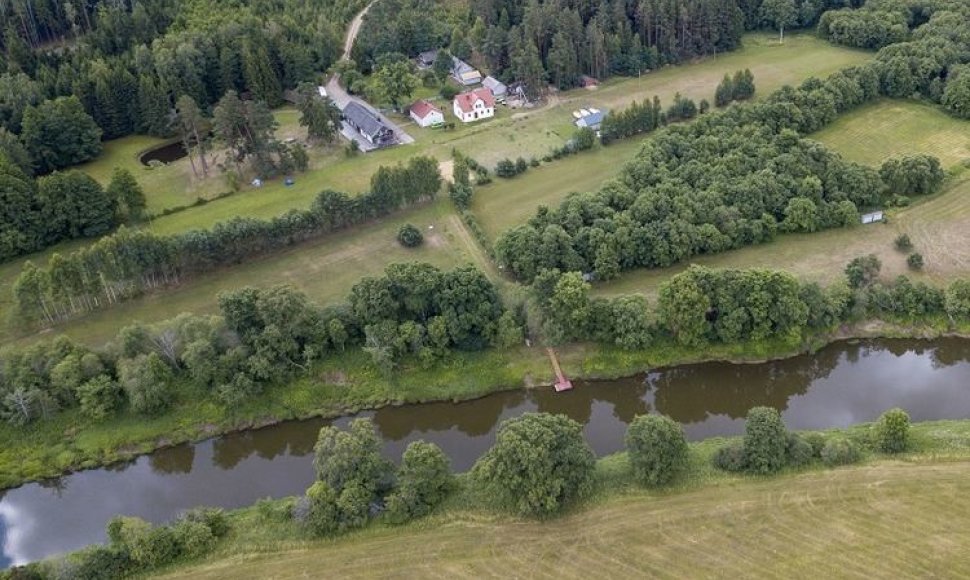 Mociškių palivarkas ir jo apylinkės iš paukščio skrydžio