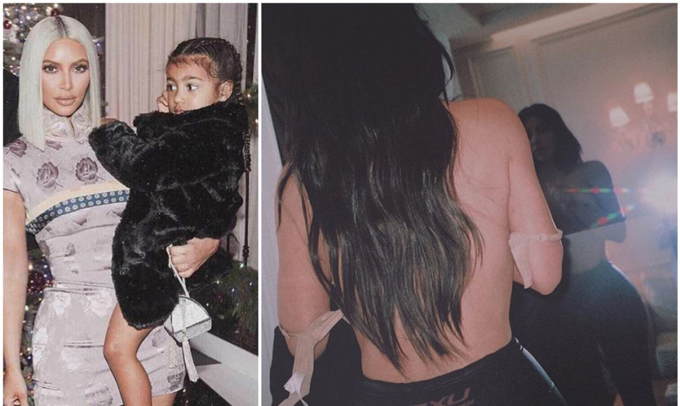 Apsinuoginusios Kim Kardashian nuotrauką padarė jos 4-metė dukra North