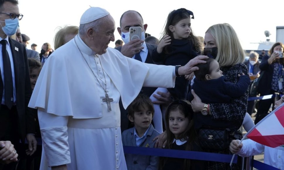 Popiežius Pranciškus atvyko į Kiprą