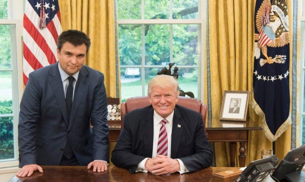 Pavklo Klimkinas su Donaldu Trumpu
