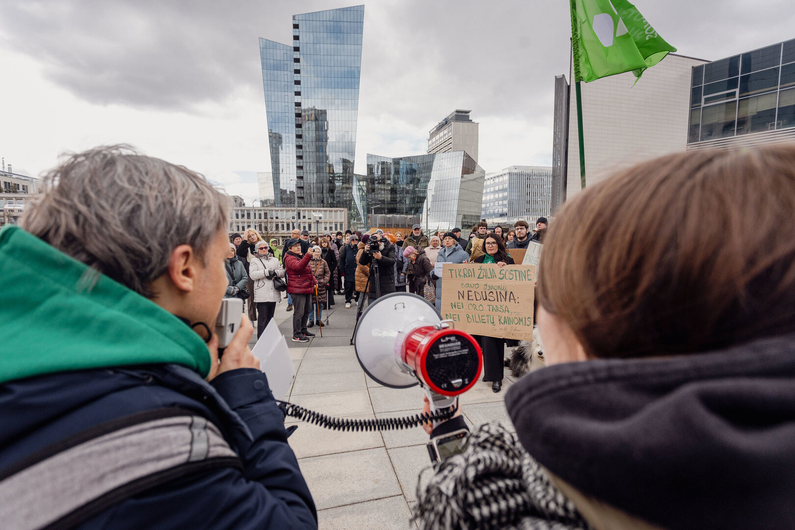 Protestas prie savivaldybės