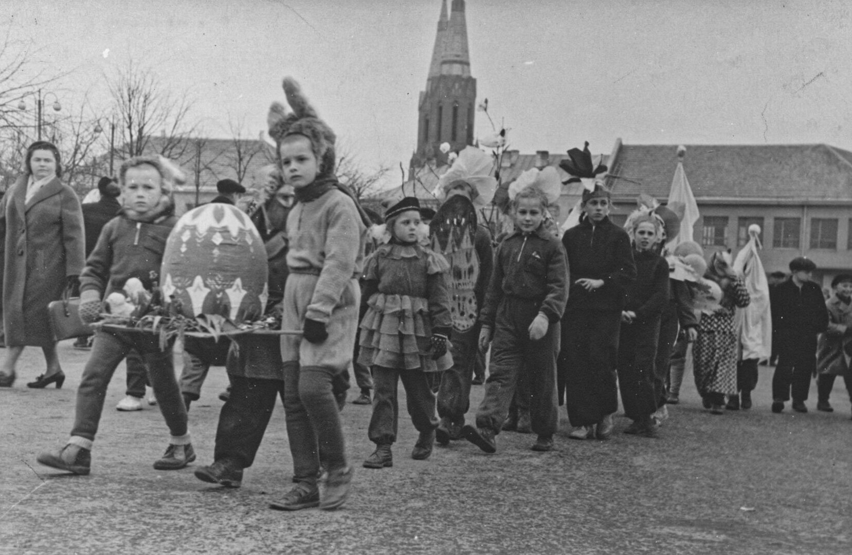 Demonstracija Anyk&scaron;čiuose. ~1959 m.
