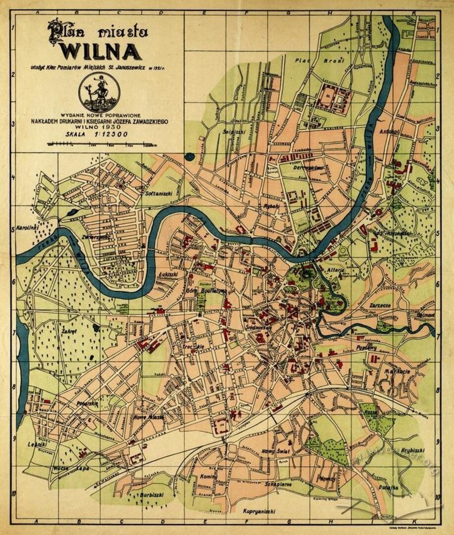 Vilniaus žemėlapis 1933 metais