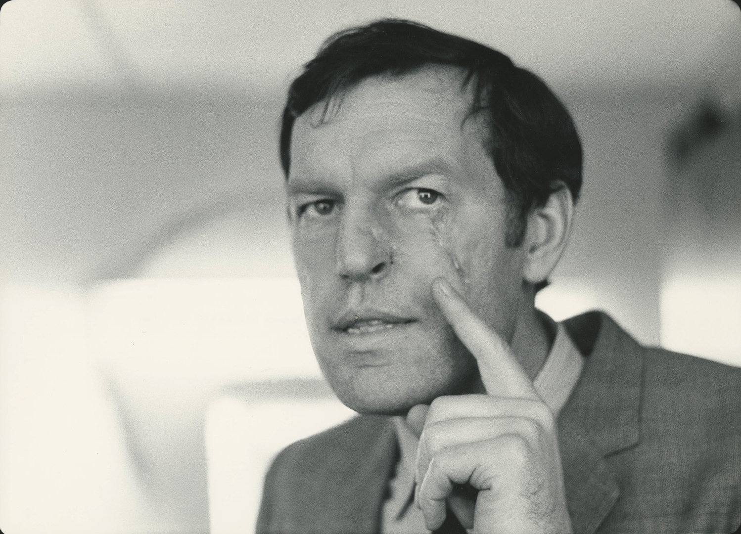 TV filmas „Amerikoniška tragedija“. Grimo bandymai. Aktorius Regimantas Adomaitis. 1980 m.