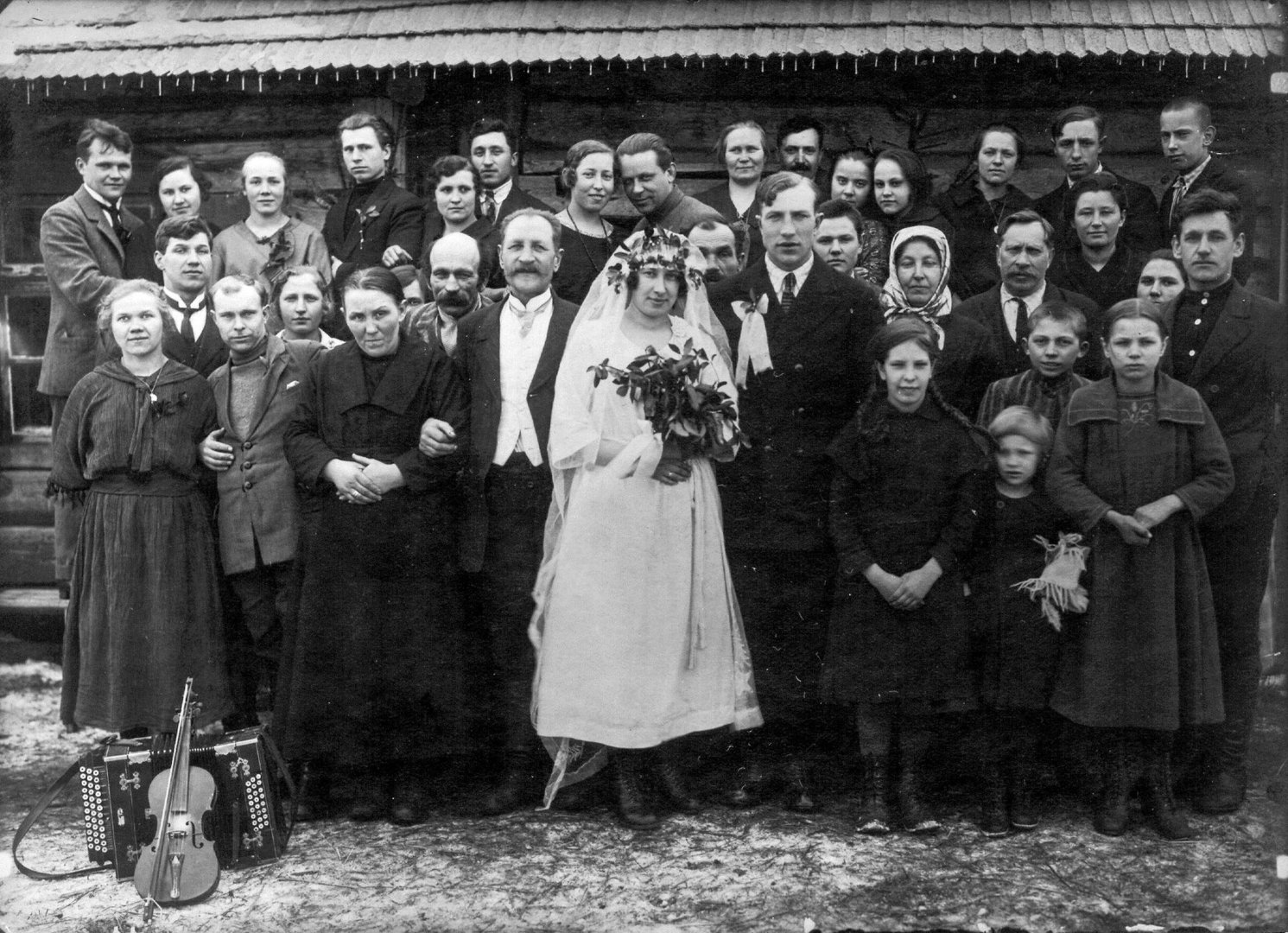 Vabalninko apylinkės vestuvininkai apie 1930 m.