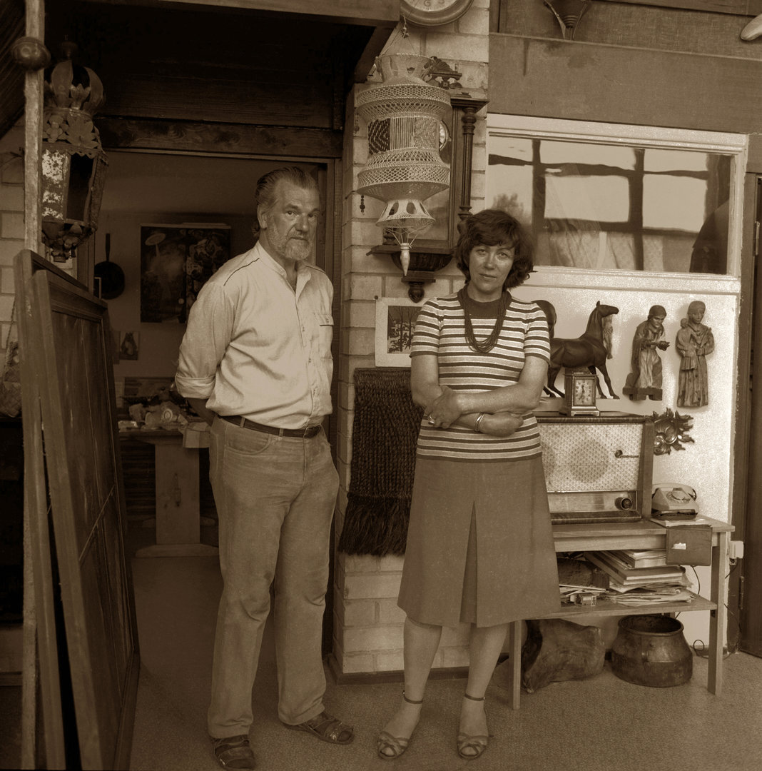 Igoris Piekuras (1936-2005), tapytojas ir žmona  Marija Teressė Rožanskaitė (1933-2007), tapytoja, 1987