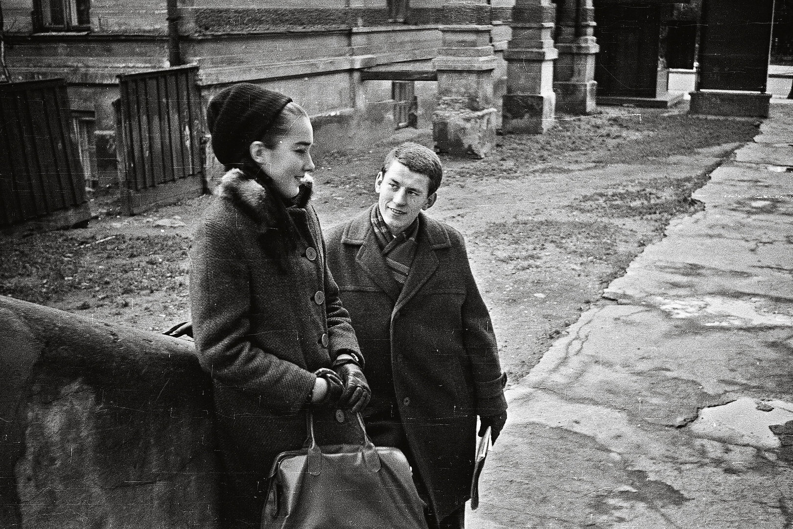 Architektūros studentė Gražina Pajarskaitė ir Kęstutis Grinka. 1966 m.