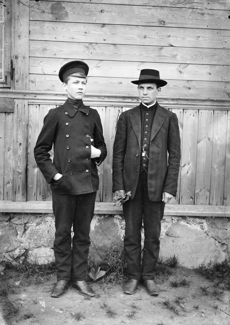 __Juozapas Lazdauskas su draugu. Santaka 1917