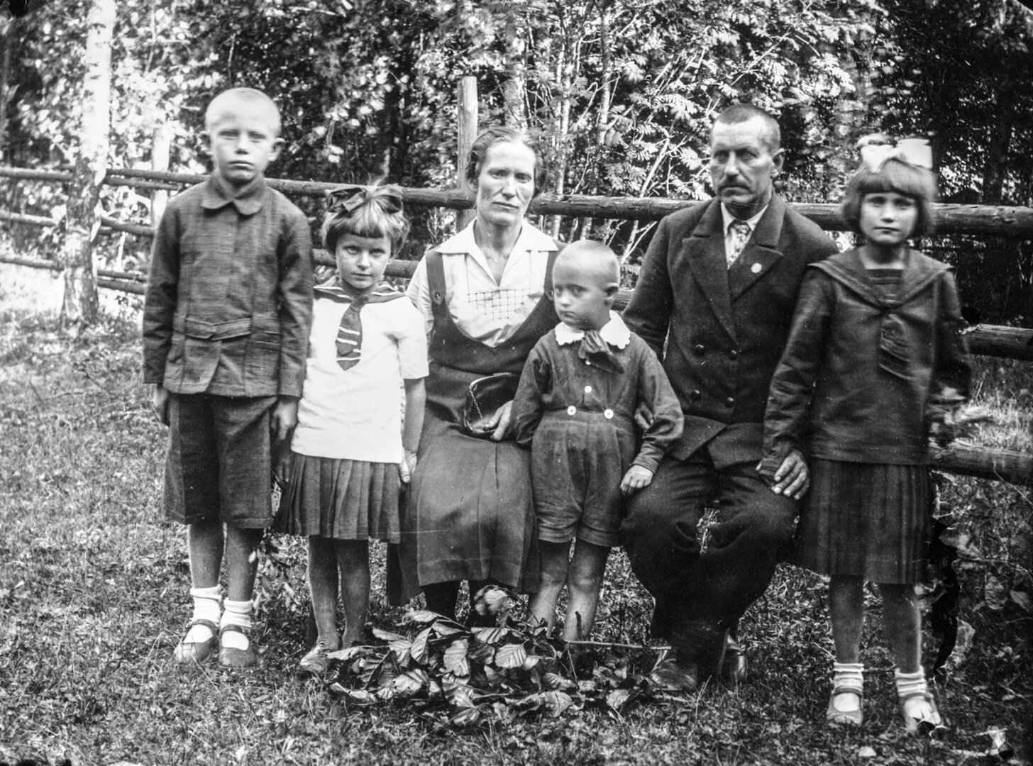 Ignas Silkinis su seima. Santaka, 1938