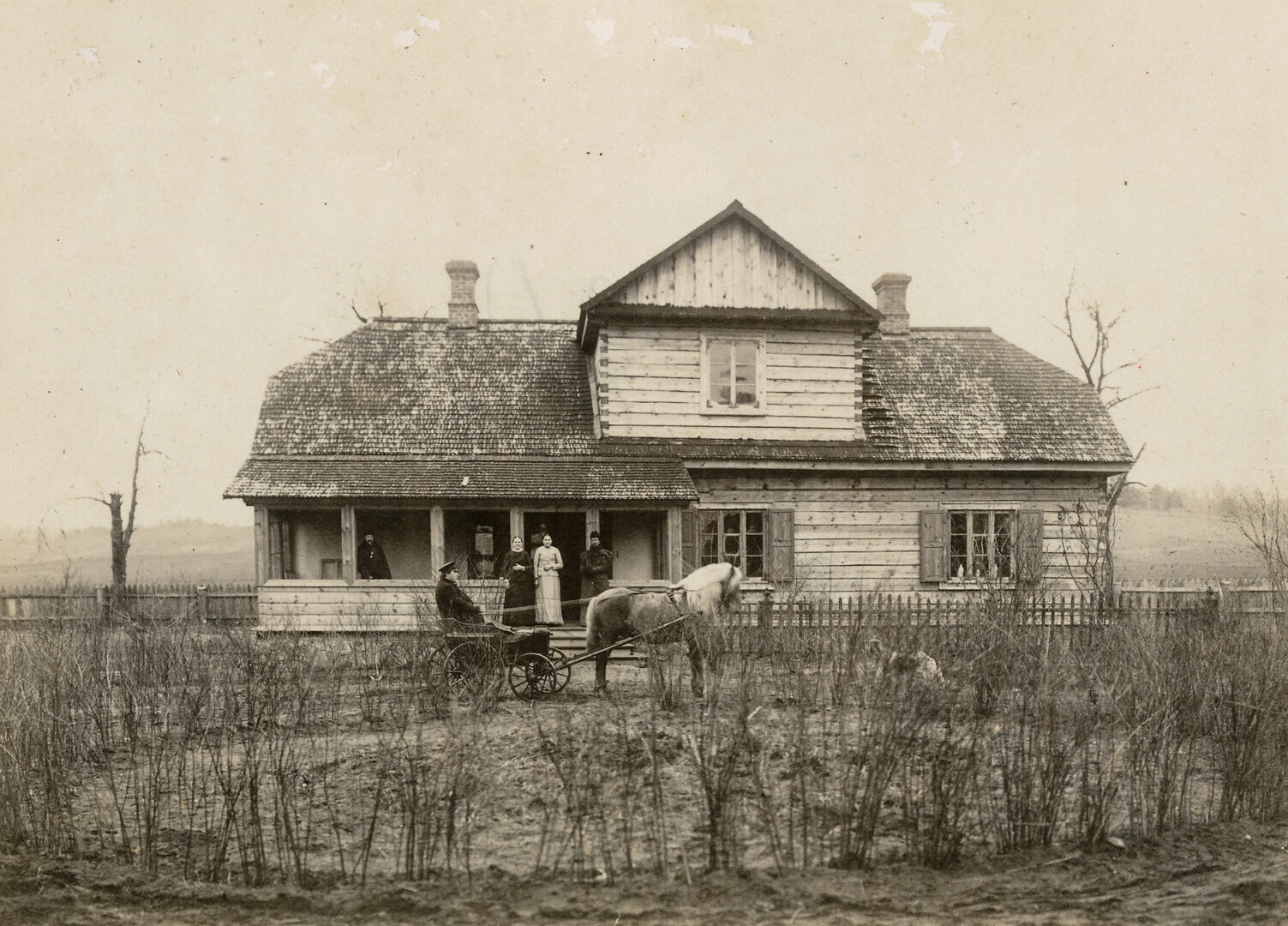 Pa&scaron;ilės (Vaitku&scaron;kio) bažnyčios klebonija. 1894 m