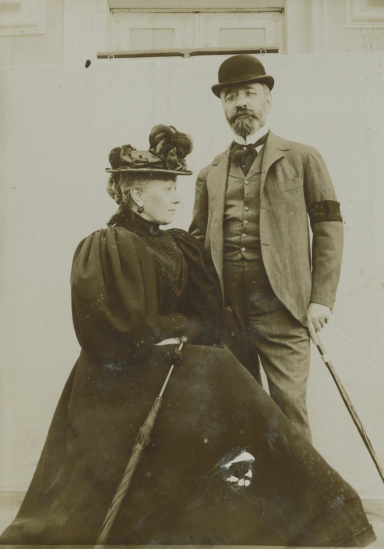 Aleksandras Mei&scaron;tovičius su žmona Sofija Kosakovska. Vaitku&scaron;kis, 1895 m.