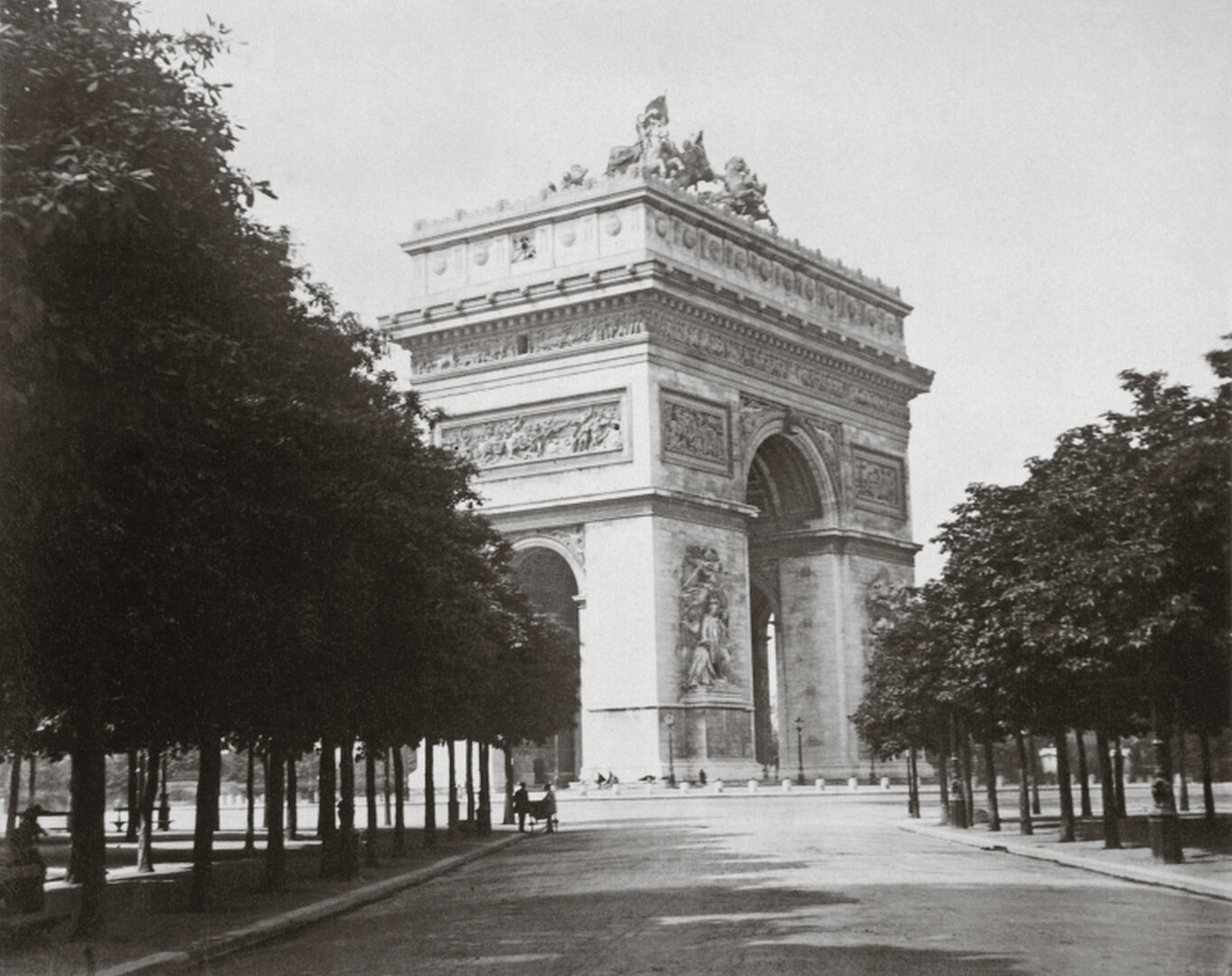 Triumfo arka Paryžiuje. Apie 1880