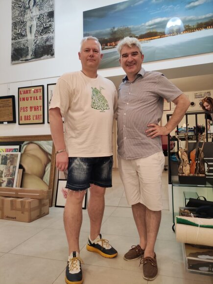 Tadas Zaičikas ir Galerie Ferrero savininkas Guillaume Aral &ndash; Nica, Prancūzija