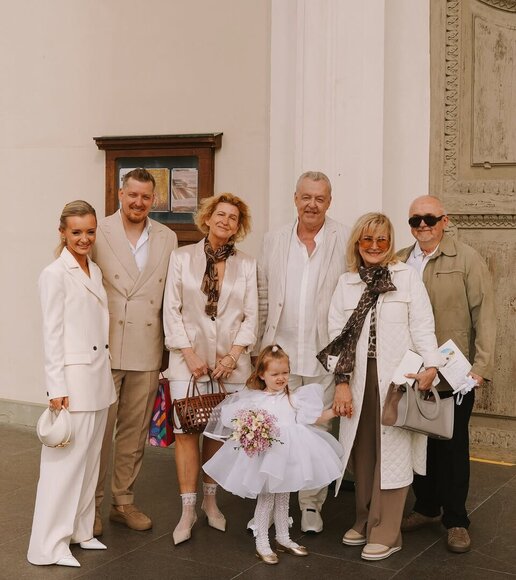 Ugnės ir Mariaus Siparių dukrelės Umos krik&scaron;tynos