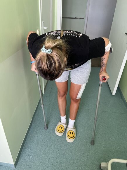 Vaida Ra&scaron;inskaitė po operacijos