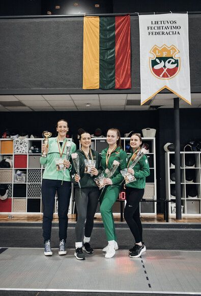 I&scaron; kairės: Paulina Bajorūnaitė-Stauskė, Viktė Ažukaitė, Lurdė Grabovskytė, Au&scaron;rinė &Scaron;imkutė