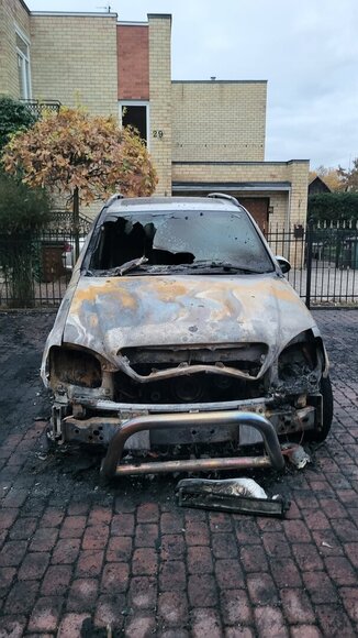 Sudegę Manto Sadausko &scaron;eimos automobiliai