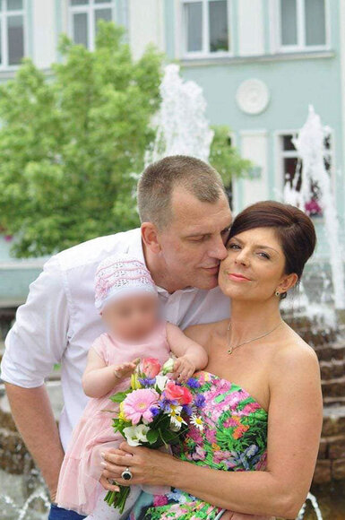 Gintaras Einikis ir Jurgita Žybartaitė su dukra Adriana