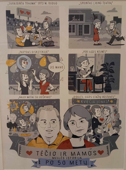 Komiksas auksinių vestuvių proga