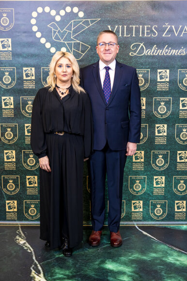 Palangos meras Šarūnas Vaitkus su žmona Vilma