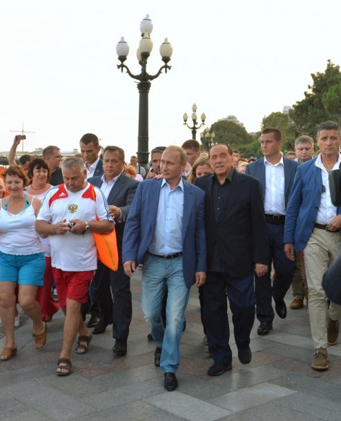 Silvio Berlusconi vizitu išreiškė palaikymą Vladimirui Putinui