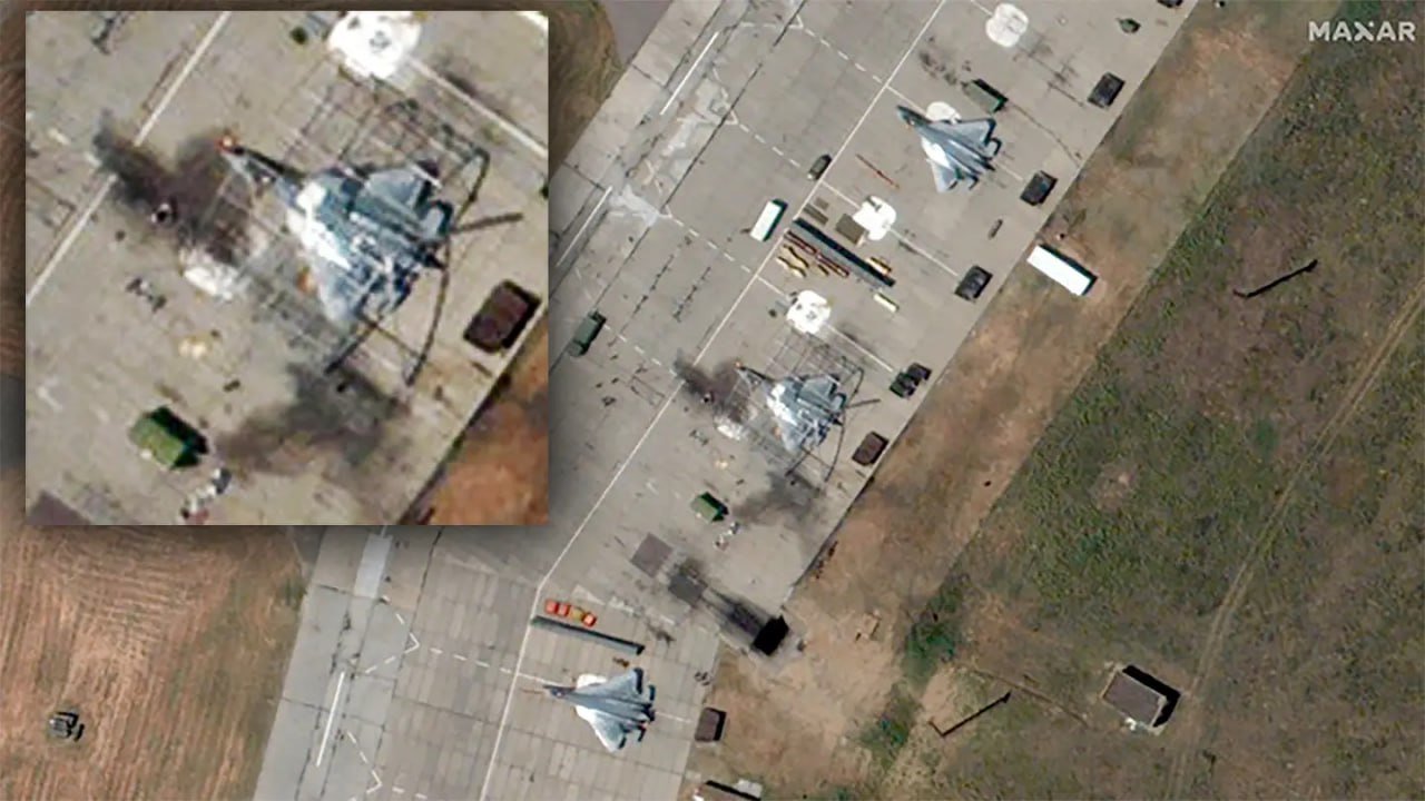 Palydovo nuotraukoje – Rusijos naikintuvas Su-57 po smūgio
